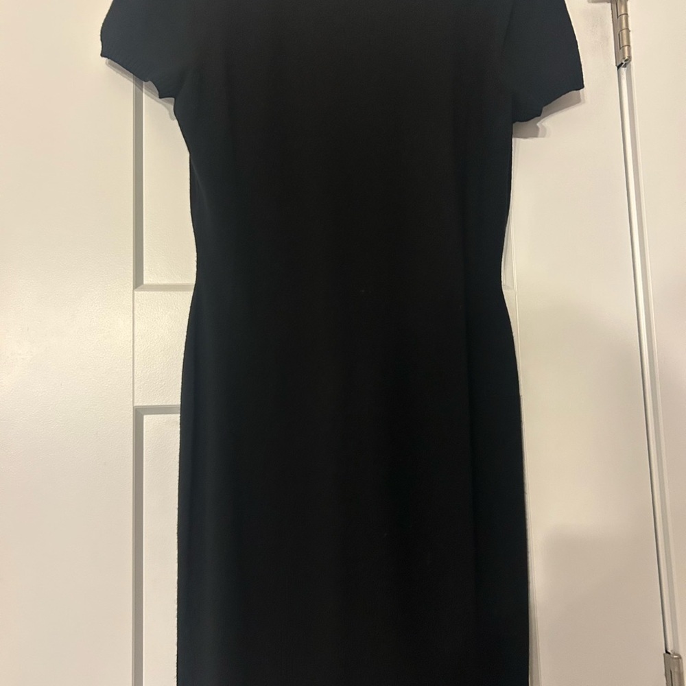 C. Wonder 100% merino wool black dress with jeweled collar size M - Picture 4 of 9